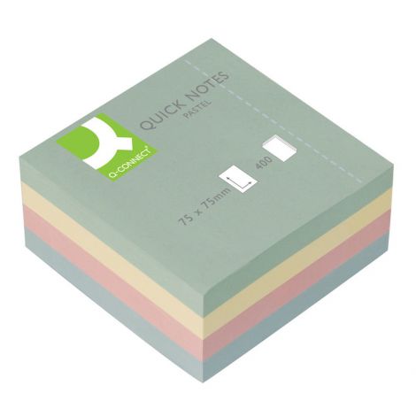 Karteczki samoprzylepne Q-Connect 76x76mm, 400szt Pastel - 2